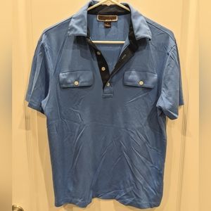 Micheal Kors Men’s Blue double pocket Polo Shirt